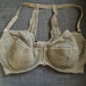 Cacique lacy brown underwire bra, 42DDD
